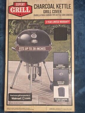 Black Charcoal Kettle Grill Cover